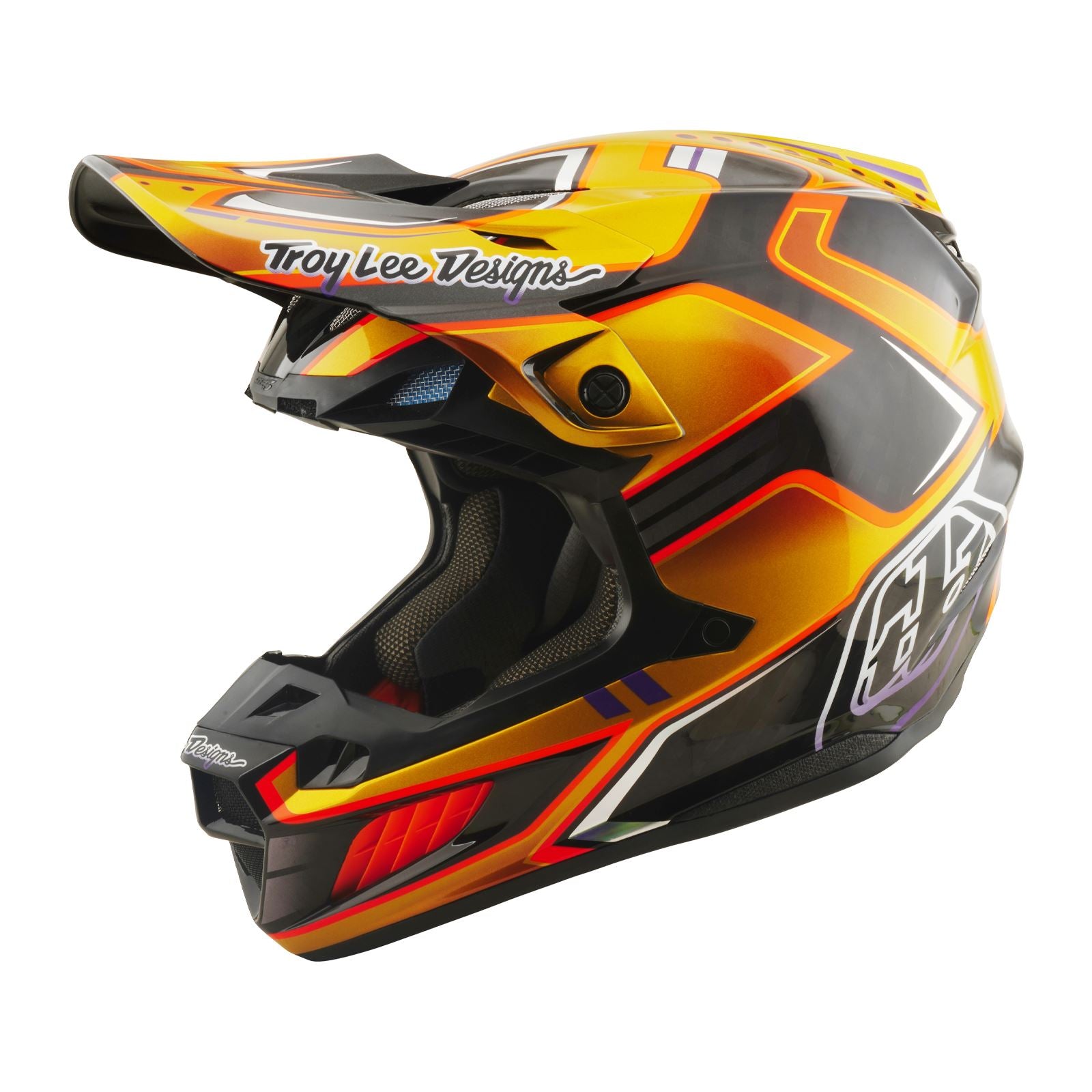 Troy Lee Designs Spring 2026 MX SE5 Carbon Overspray Helmets Gold